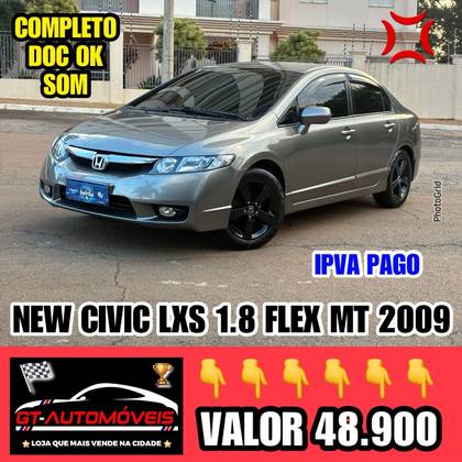 HONDA CIVIC 1.8 LXS 16V FLEX 4P MANUAL HONDA CIVIC 1.8 LXS 16V FLEX 4P MANUAL